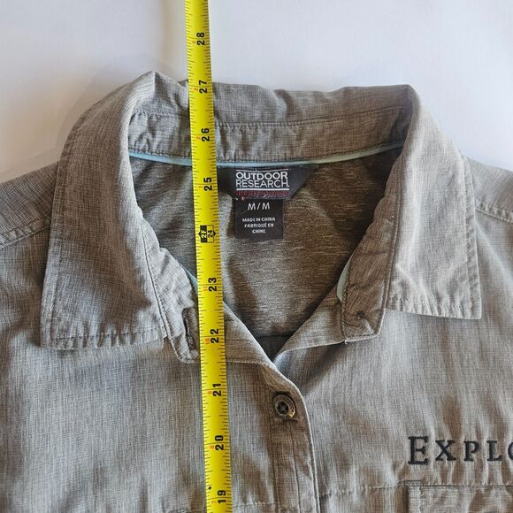 Outdoor Research Stretch Preformance Camping Insect Shield Shirt Womens Med Gray - Picture 8 of 9